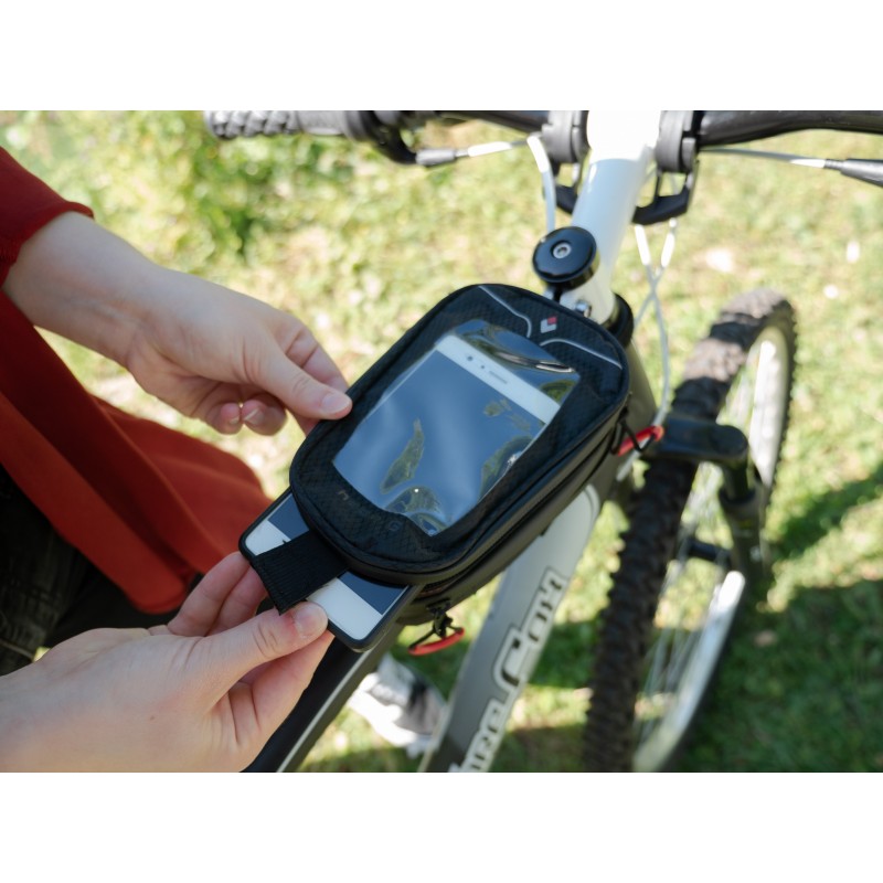 Sac de cadre de vélo, support de téléphone de vélo étanche avec écran  tactile sensible au TPU, sac de guidon Eva détachable, sac de téléphone de  vélo avec trou de chargement d'écouteur